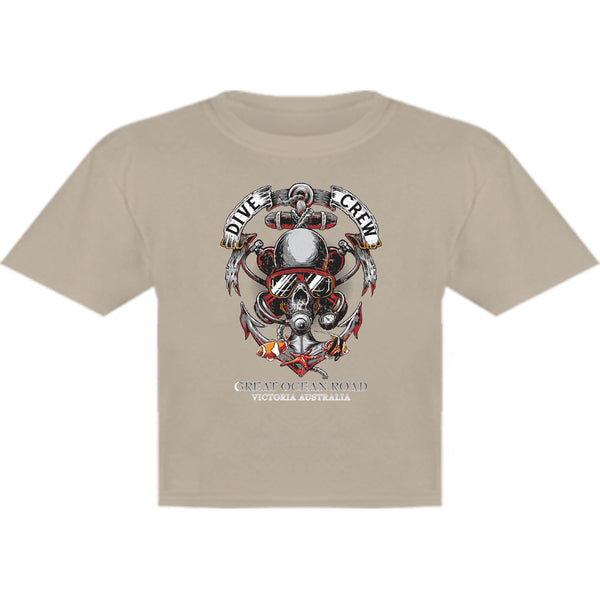 Great Ocean Road Skull Dive Crew - Youth & Infant Tee - Graphic Tees Australia