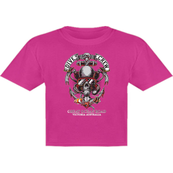 Great Ocean Road Skull Dive Crew - Youth & Infant Tee - Graphic Tees Australia