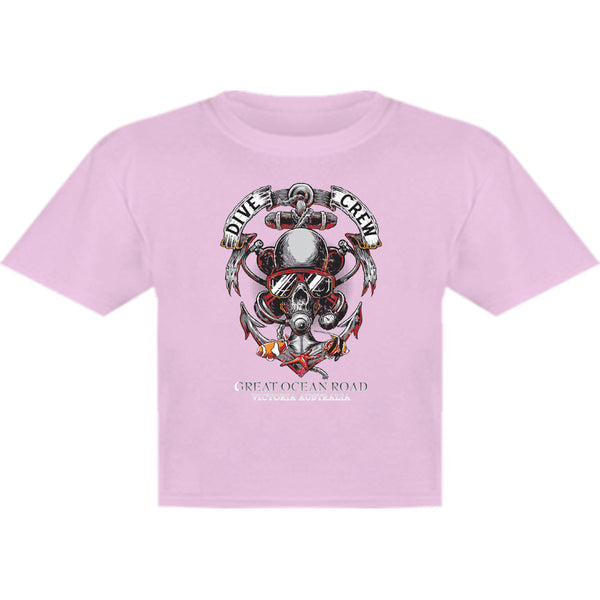 Great Ocean Road Skull Dive Crew - Youth & Infant Tee - Graphic Tees Australia