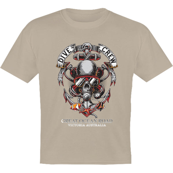 Great Ocean Road Skull Dive Crew - Youth & Infant Tee - Graphic Tees Australia