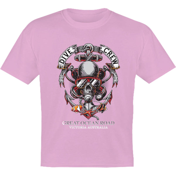 Great Ocean Road Skull Dive Crew - Youth & Infant Tee - Graphic Tees Australia