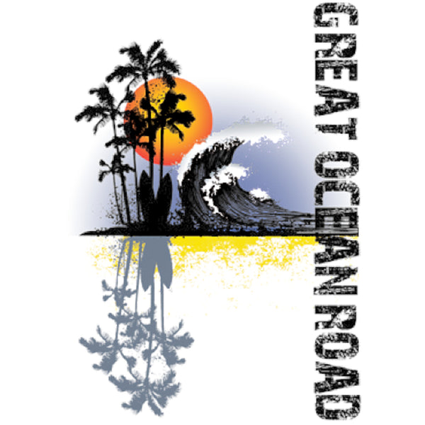 Great Ocean Road Surf Retro - Ladies Slim Fit Tee - Graphic Tees Australia