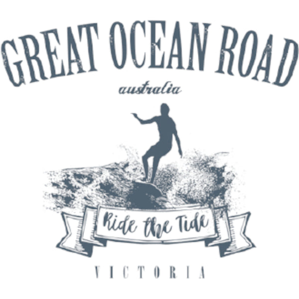 Great Ocean Road Vintage mono - Ladies Slim Fit Tee - Graphic Tees Australia