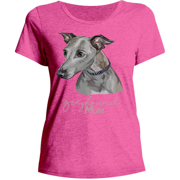 Greyhound Mum - Ladies Relaxed Fit Tee - Graphic Tees Australia