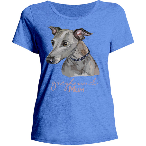 Greyhound Mum - Ladies Relaxed Fit Tee - Graphic Tees Australia