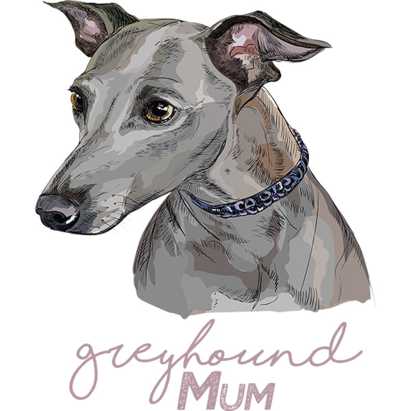 Greyhound Mum - Ladies Relaxed Fit Tee - Graphic Tees Australia