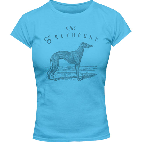 Greyhound Vintage - Ladies Slim Fit Tee - Graphic Tees Australia