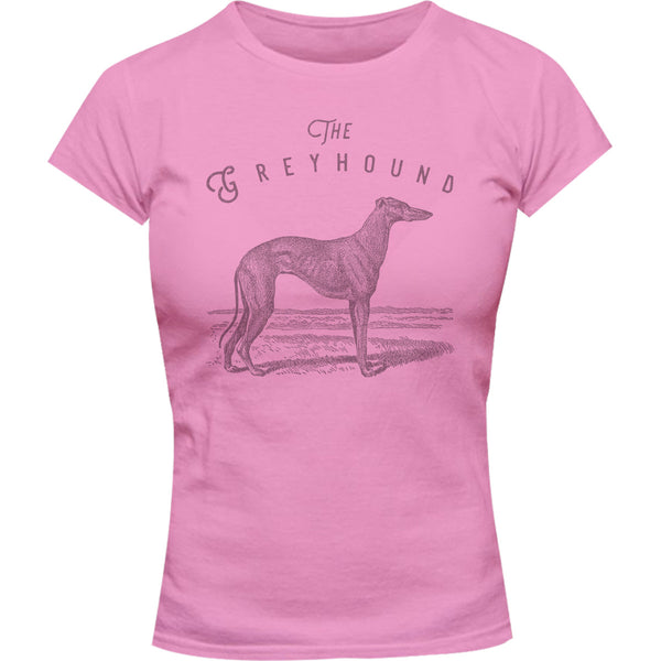 Greyhound Vintage - Ladies Slim Fit Tee - Graphic Tees Australia