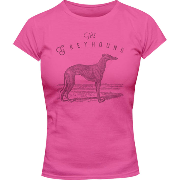 Greyhound Vintage - Ladies Slim Fit Tee - Graphic Tees Australia