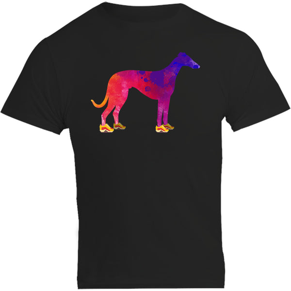 Greyhound In Running Shoes - Unisex Tee - Graphic Tees Australia