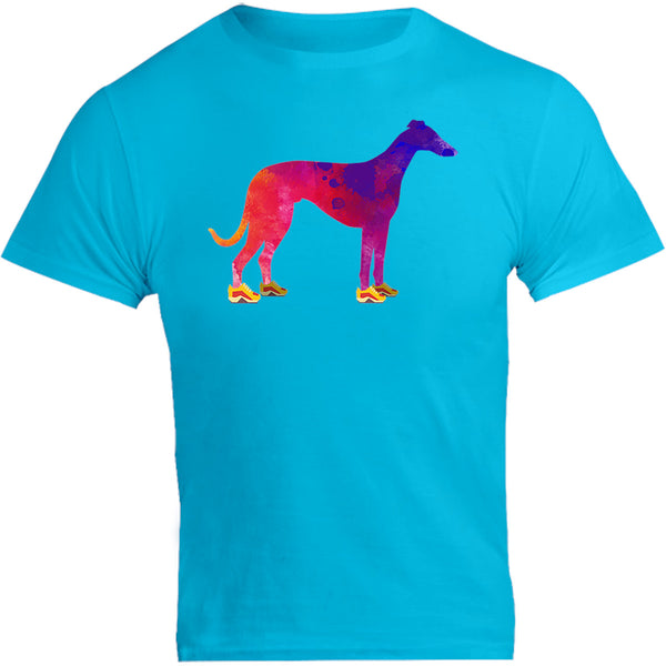 Greyhound In Running Shoes - Unisex Tee - Graphic Tees Australia