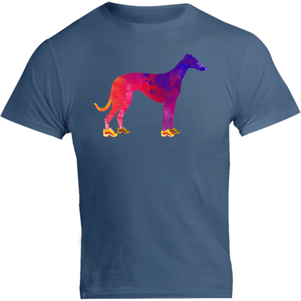 Greyhound In Running Shoes - Unisex Tee - Graphic Tees Australia