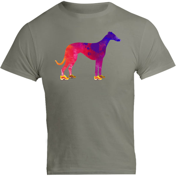Greyhound In Running Shoes - Unisex Tee - Graphic Tees Australia