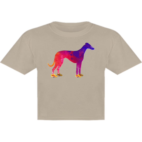 Greyhound In Running Shoes - Youth & Infant Tee - Graphic Tees Australia