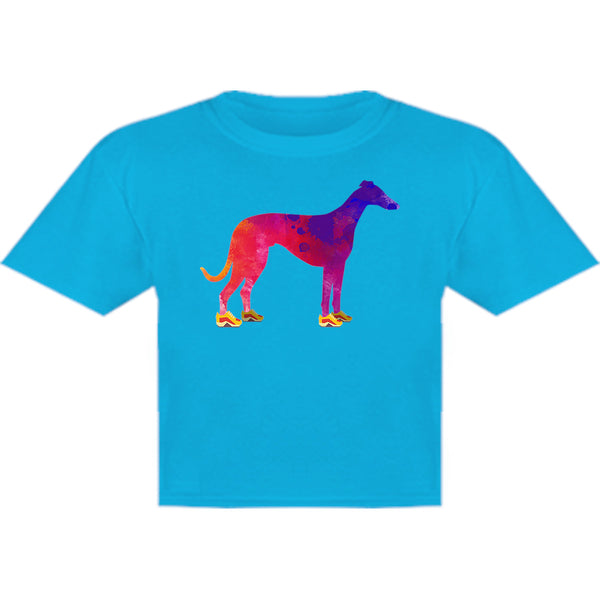 Greyhound In Running Shoes - Youth & Infant Tee - Graphic Tees Australia