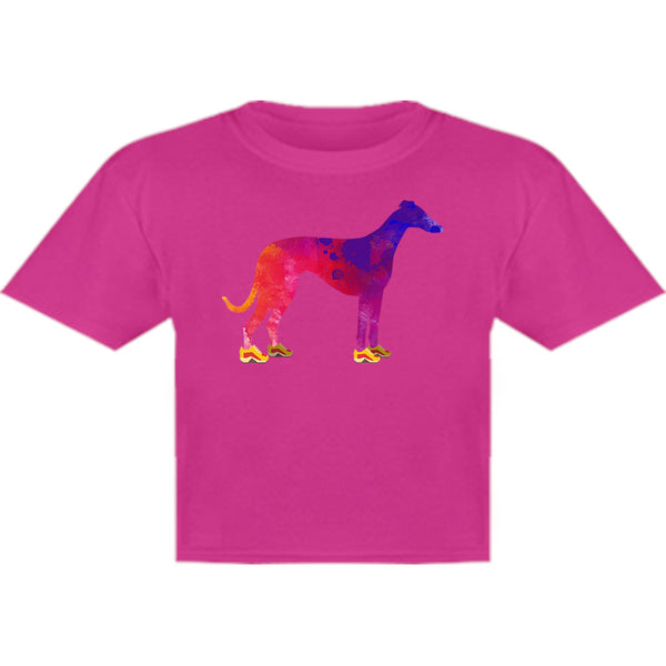 Greyhound In Running Shoes - Youth & Infant Tee - Graphic Tees Australia