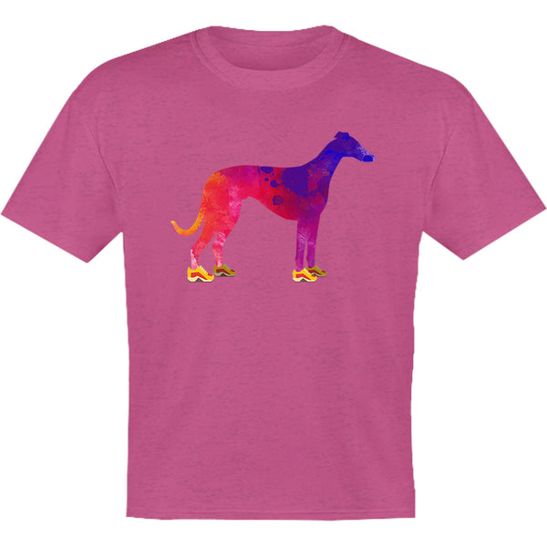 Greyhound In Running Shoes - Youth & Infant Tee - Graphic Tees Australia