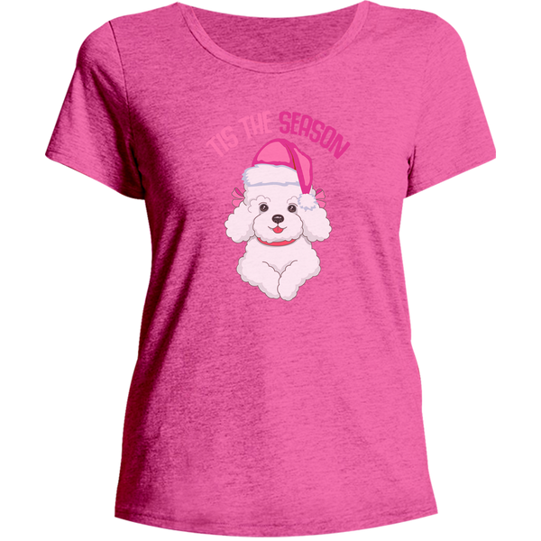 Poodle 'Tis The Season - Ladies Relaxed Fit Tee
