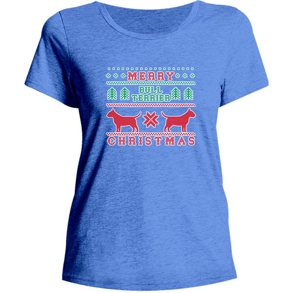 Merry Bull Terrier Christmas - Ladies Relaxed Fit Tee
