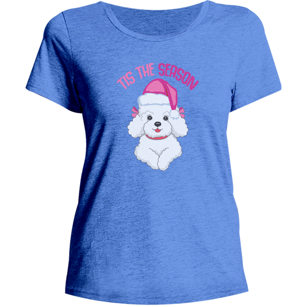 Poodle 'Tis The Season - Ladies Relaxed Fit Tee