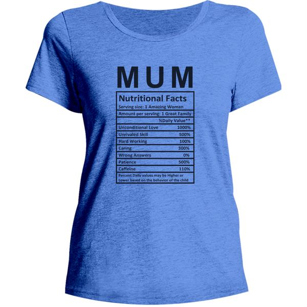 Mum Nutritional Facts - Ladies Relaxed Fit Tee