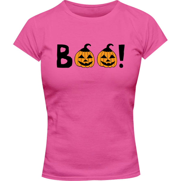 Halloween BOO - Ladies Slim Fit Tee
