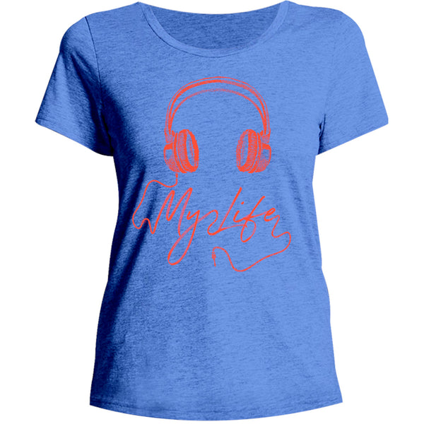 Headphones My Life - Ladies Relaxed Fit Tee