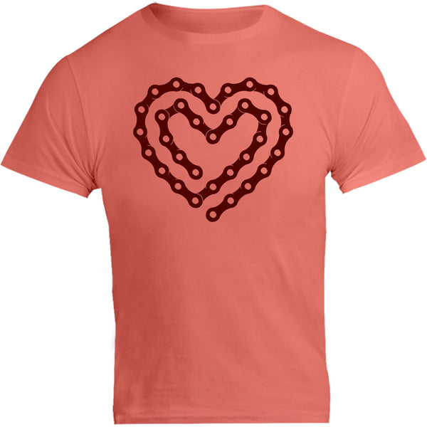 Heart Shape Bike Chain - Unisex Tee - Graphic Tees Australia
