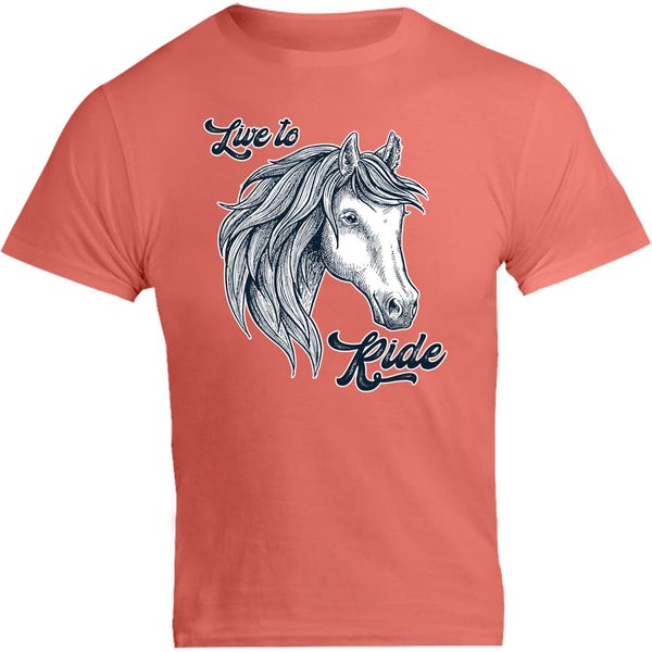Horse Head Live to Ride - Unisex Tee - Graphic Tees Australia