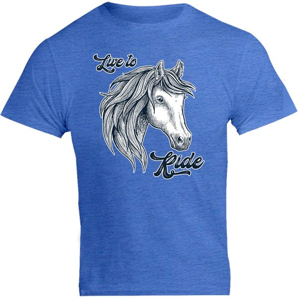 Horse Head Live to Ride - Unisex Tee - Graphic Tees Australia
