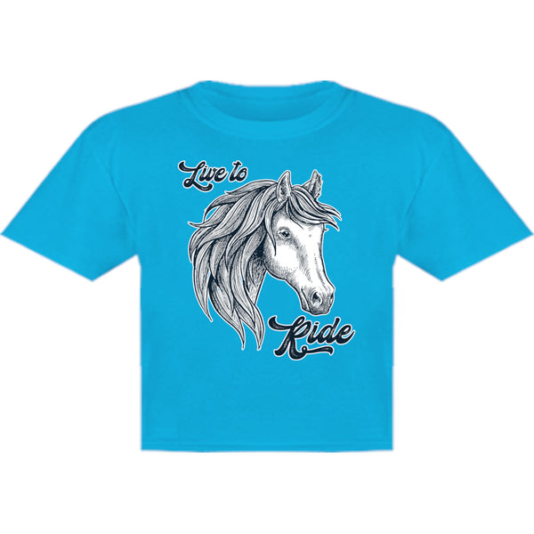 Horse Head Live to Ride - Youth & Infant Tee - Graphic Tees Australia