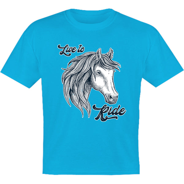 Horse Head Live to Ride - Youth & Infant Tee - Graphic Tees Australia