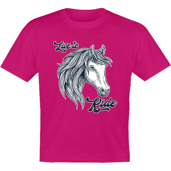 Horse Head Live to Ride - Youth & Infant Tee - Graphic Tees Australia