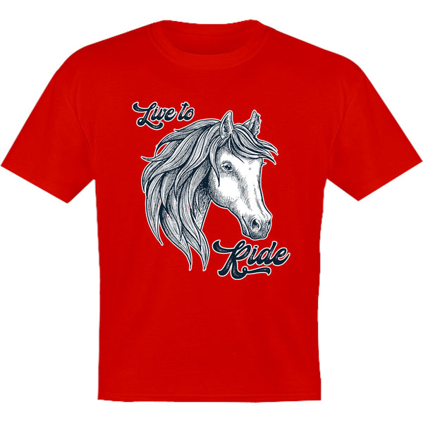 Horse Head Live to Ride - Youth & Infant Tee - Graphic Tees Australia