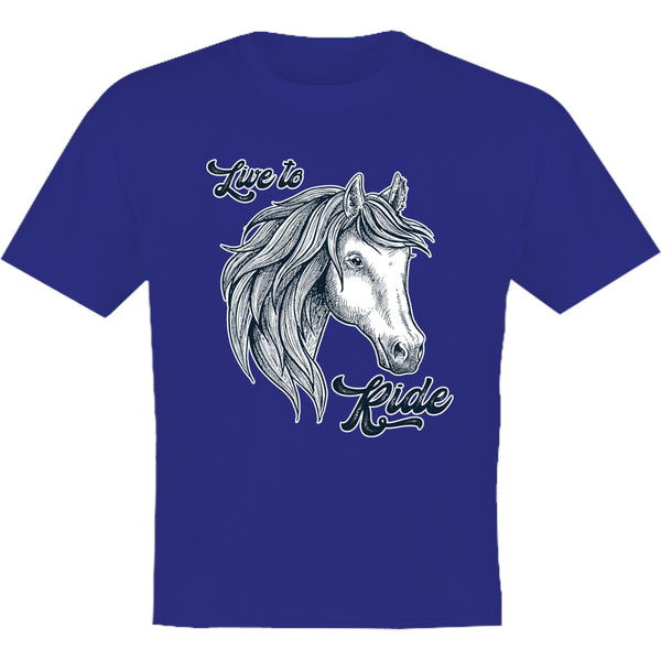 Horse Head Live to Ride - Youth & Infant Tee - Graphic Tees Australia