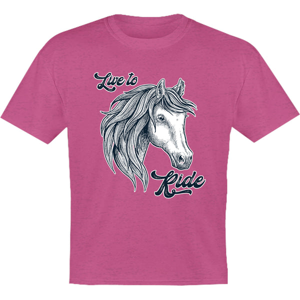 Horse Head Live to Ride - Youth & Infant Tee - Graphic Tees Australia
