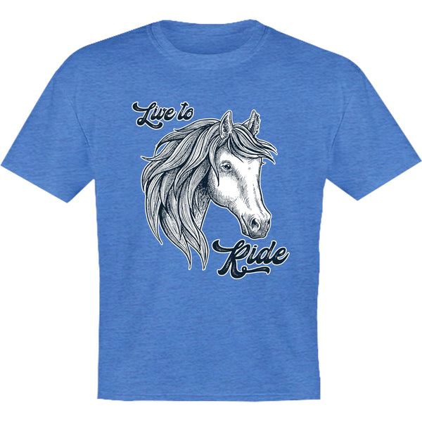 Horse Head Live to Ride - Youth & Infant Tee - Graphic Tees Australia