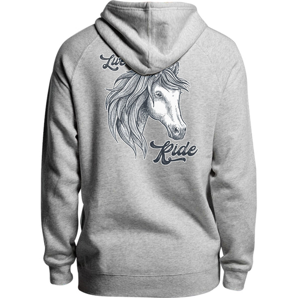 Horse Head Live to Ride - Unisex Hoodie - Plus Size - Graphic Tees Australia
