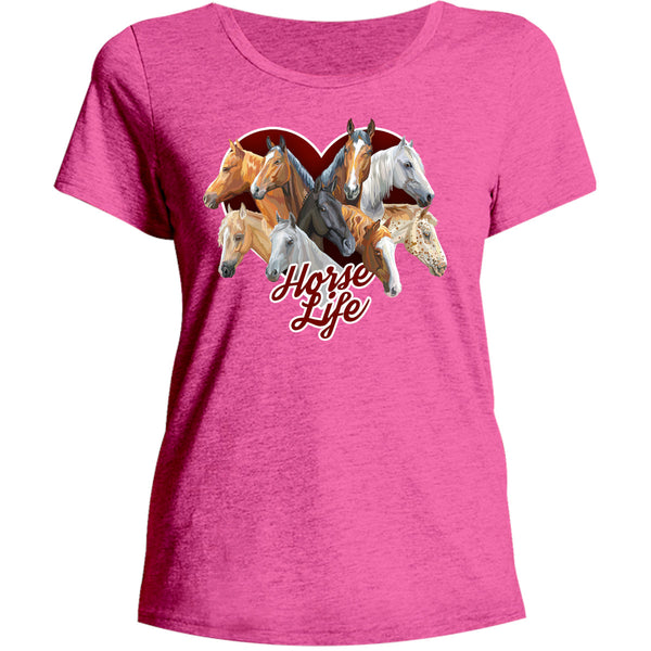 Horse Life - Ladies Relaxed Fit Tee - Graphic Tees Australia