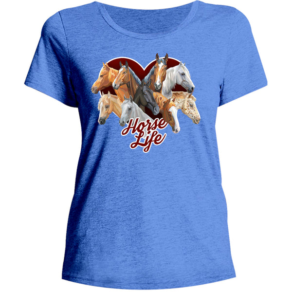 Horse Life - Ladies Relaxed Fit Tee - Graphic Tees Australia