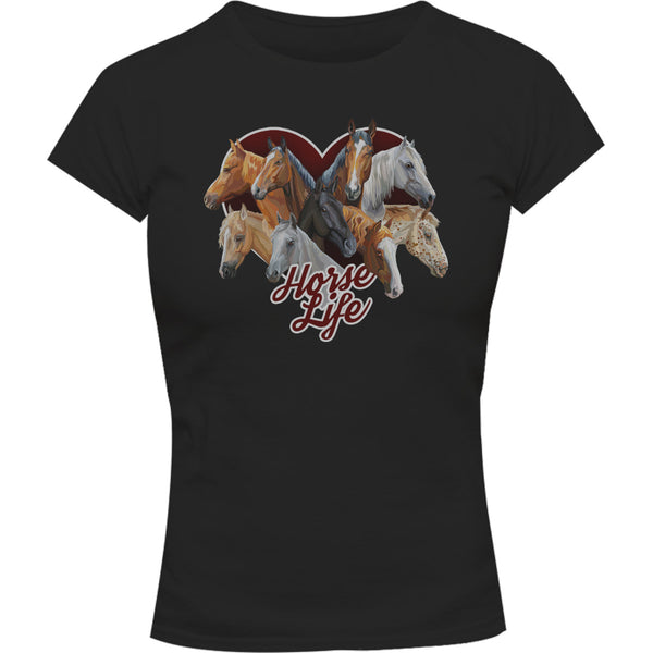 Horse Life - Ladies Slim Fit Tee - Graphic Tees Australia