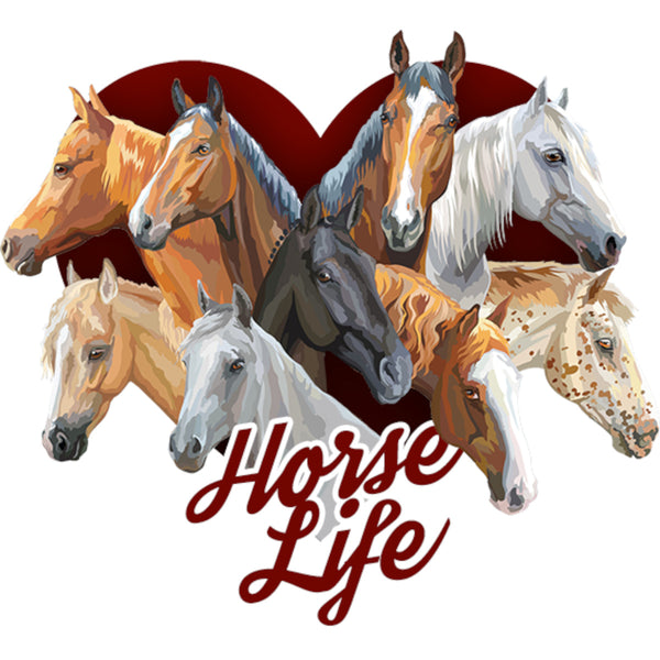 Horse Life - Ladies Relaxed Fit Tee - Graphic Tees Australia