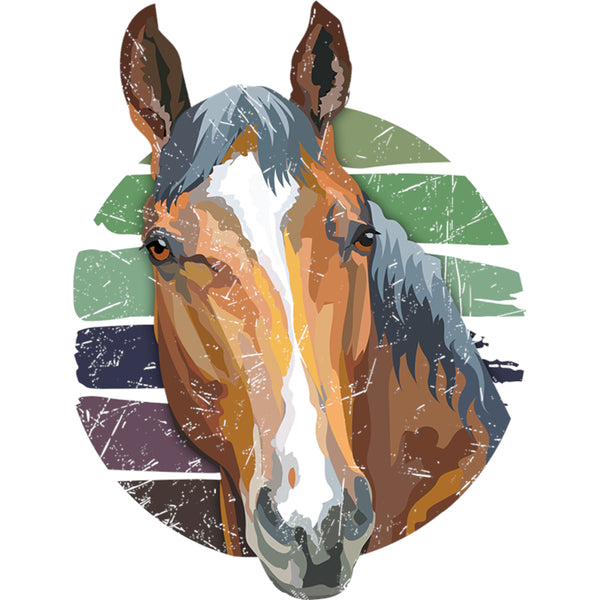 Horse Retro Style - Ladies Slim Fit Tee - Graphic Tees Australia