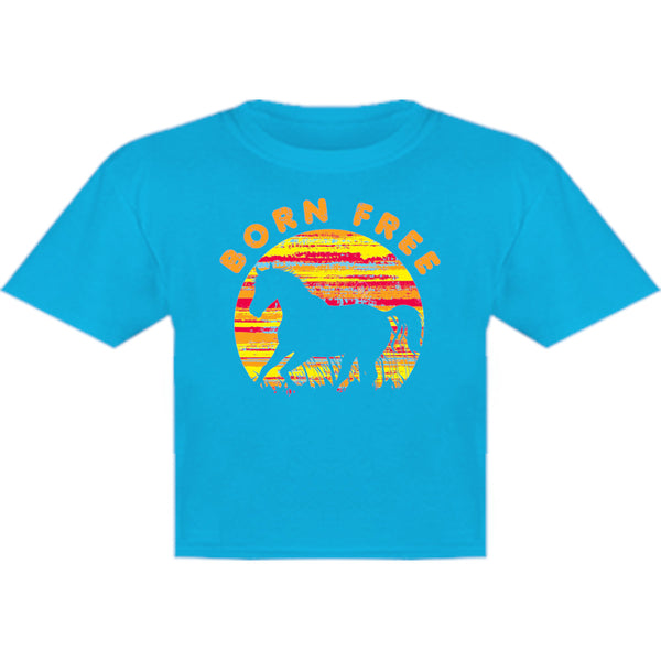 Horse Silhouette Born Free - Youth & Infant Tee - Graphic Tees Australia