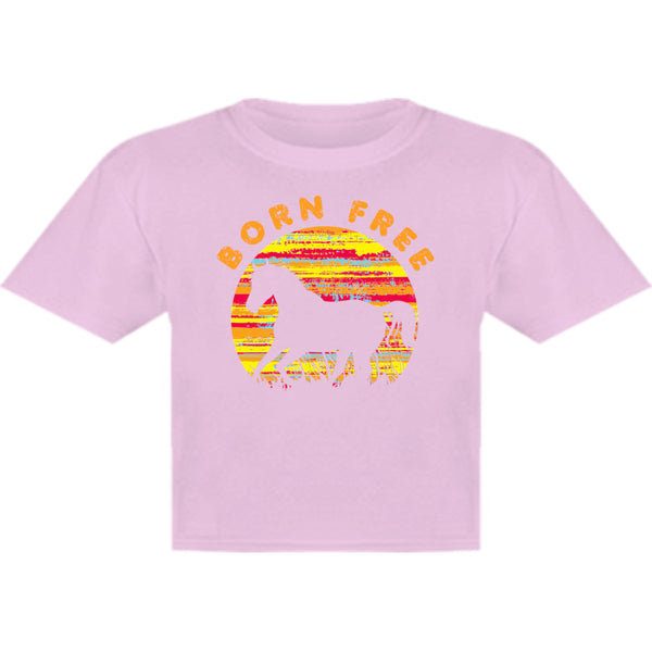 Horse Silhouette Born Free - Youth & Infant Tee - Graphic Tees Australia