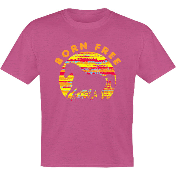 Horse Silhouette Born Free - Youth & Infant Tee - Graphic Tees Australia