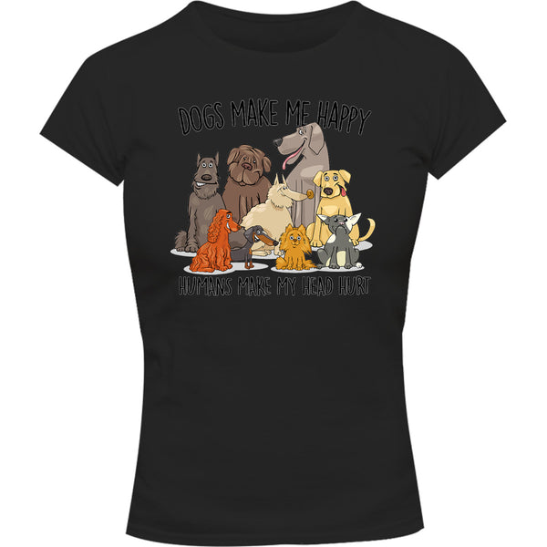 Humans Make My Head Hurt - Ladies Slim Fit Tee