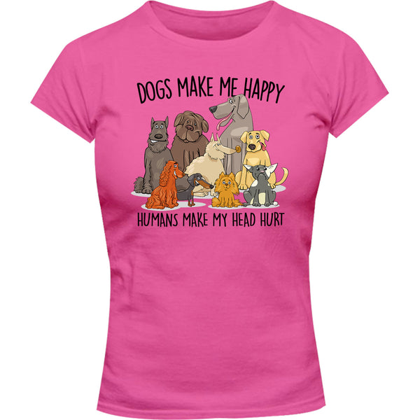 Humans Make My Head Hurt - Ladies Slim Fit Tee