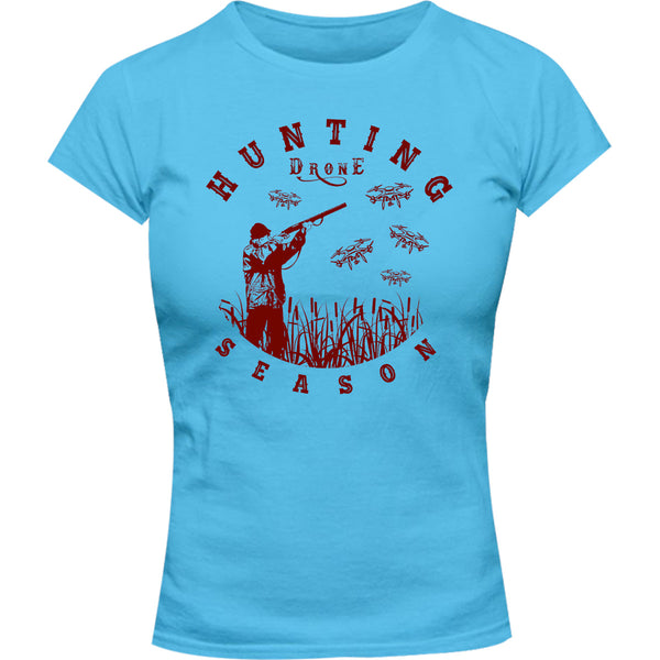 Hunting Drone Season - Ladies Slim Fit Tee - Graphic Tees Australia