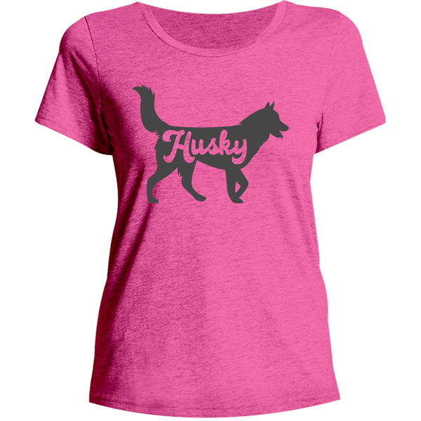 Husky Silhouette - Ladies Relaxed Fit Tee - Graphic Tees Australia